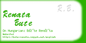 renata bute business card